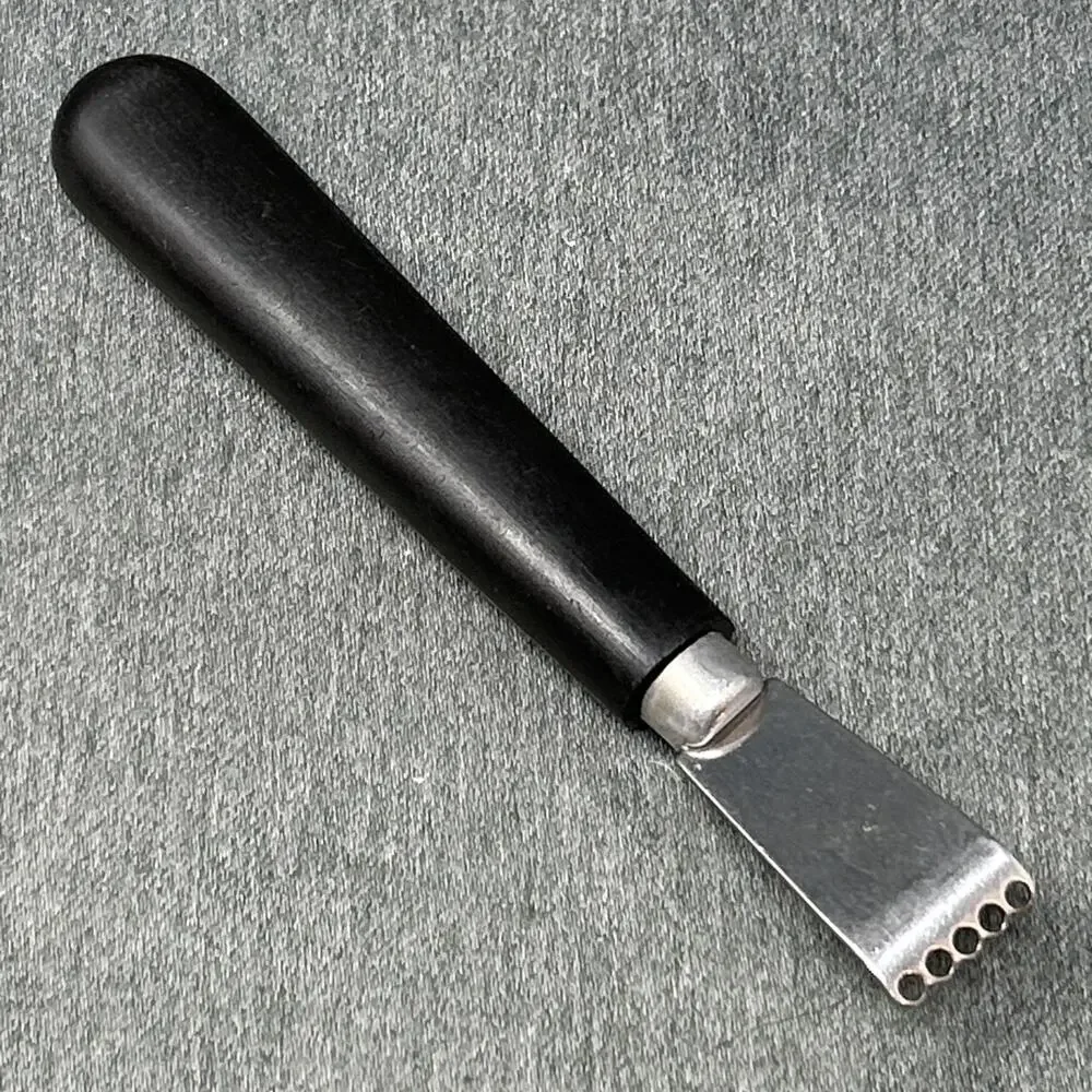 Vintage Citrus Zester Peeler Stainless Steel Inox Made in France Black Handle